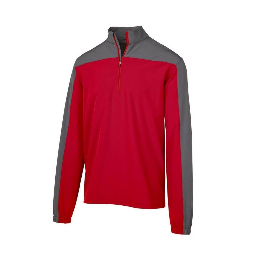 Panske Bundy Mizuno Comp Long Sleeve Batting Červené Vypredaj HDUJ32564